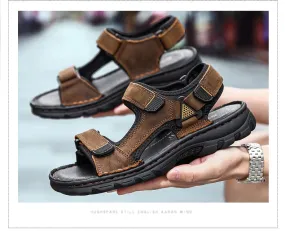 Genuine Leather Sandals Summer Shoes Non-Slip Sneakers