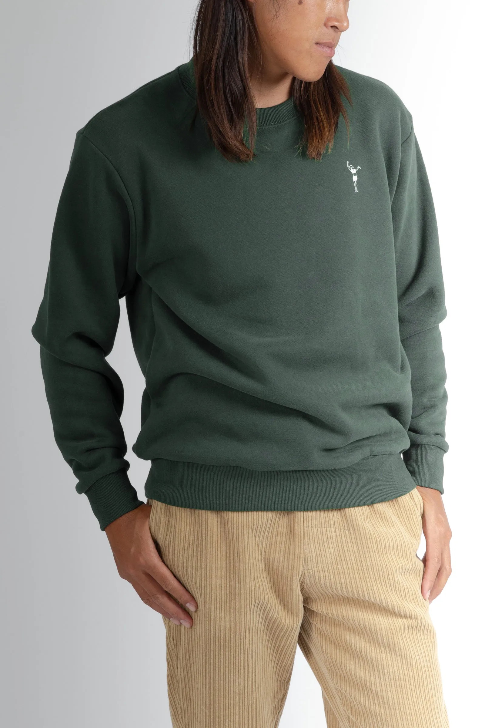 Glisser Crew Fleece Green - Best Price, Free Delivery