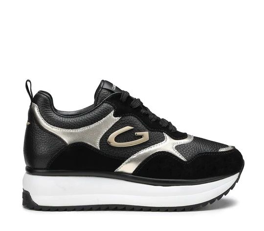 Guardiani women's black/gold Louise AGW017007 sneakers