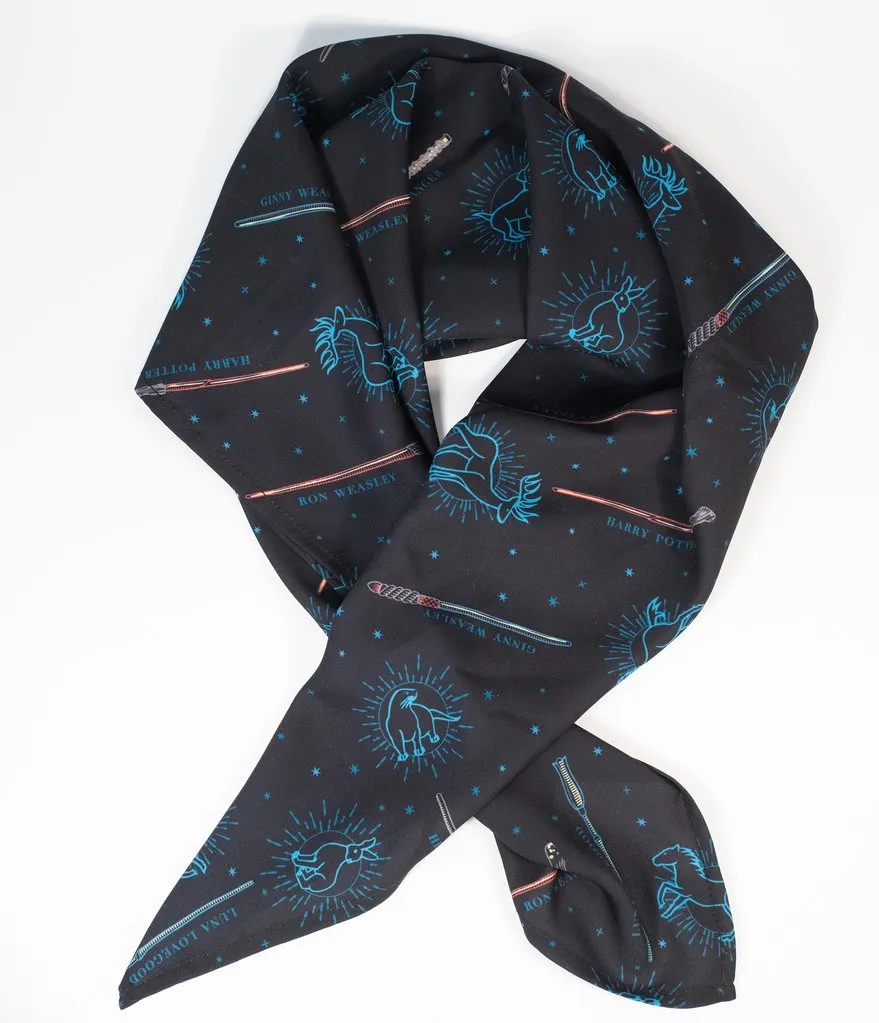 Harry Potter hair scarf, Unique Vintage Patronus print.