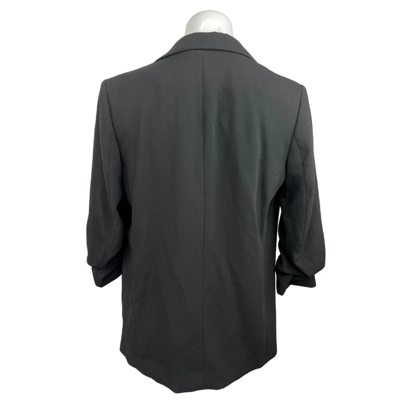 H&M Women's Black Long Sleeve Collared Business Open-Front Blazer Jacket Size 4