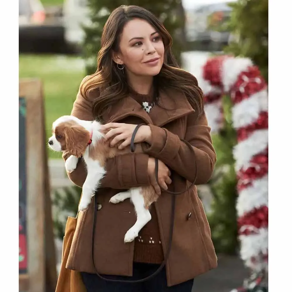 Holly and Ivy Janel Parrish Brown Peacoat