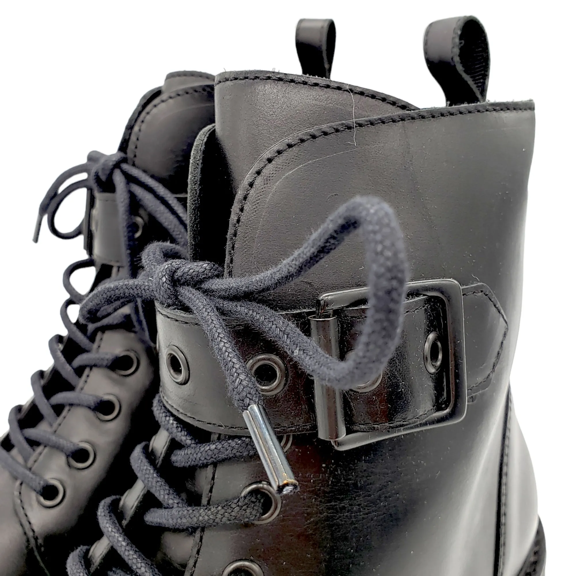 Hush Black Buxton Combat Boots