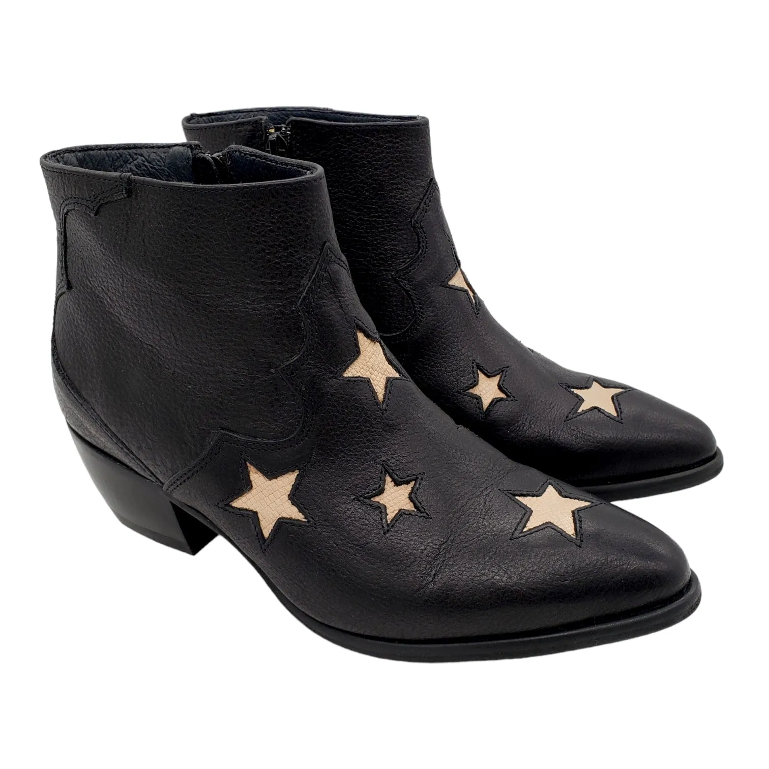 Hush Black Star Camber Ankle Boots