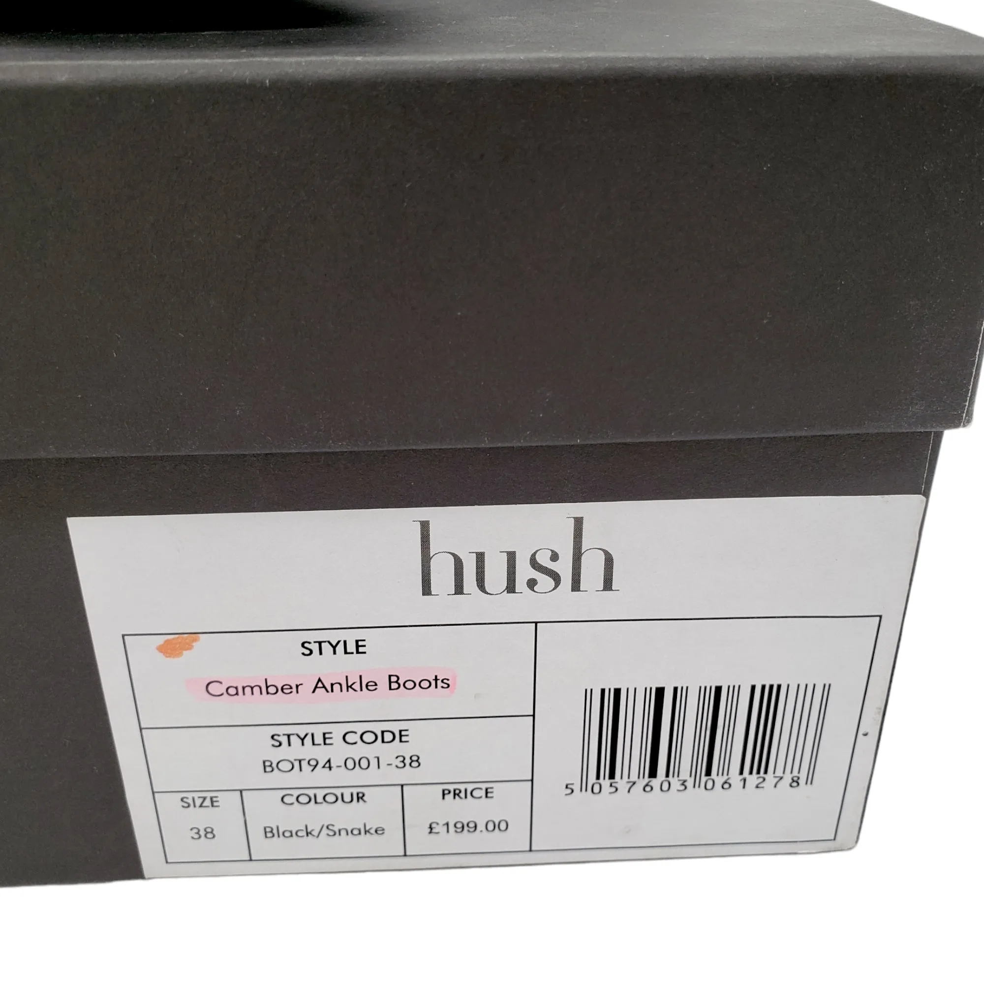 Hush Black Star Camber Ankle Boots