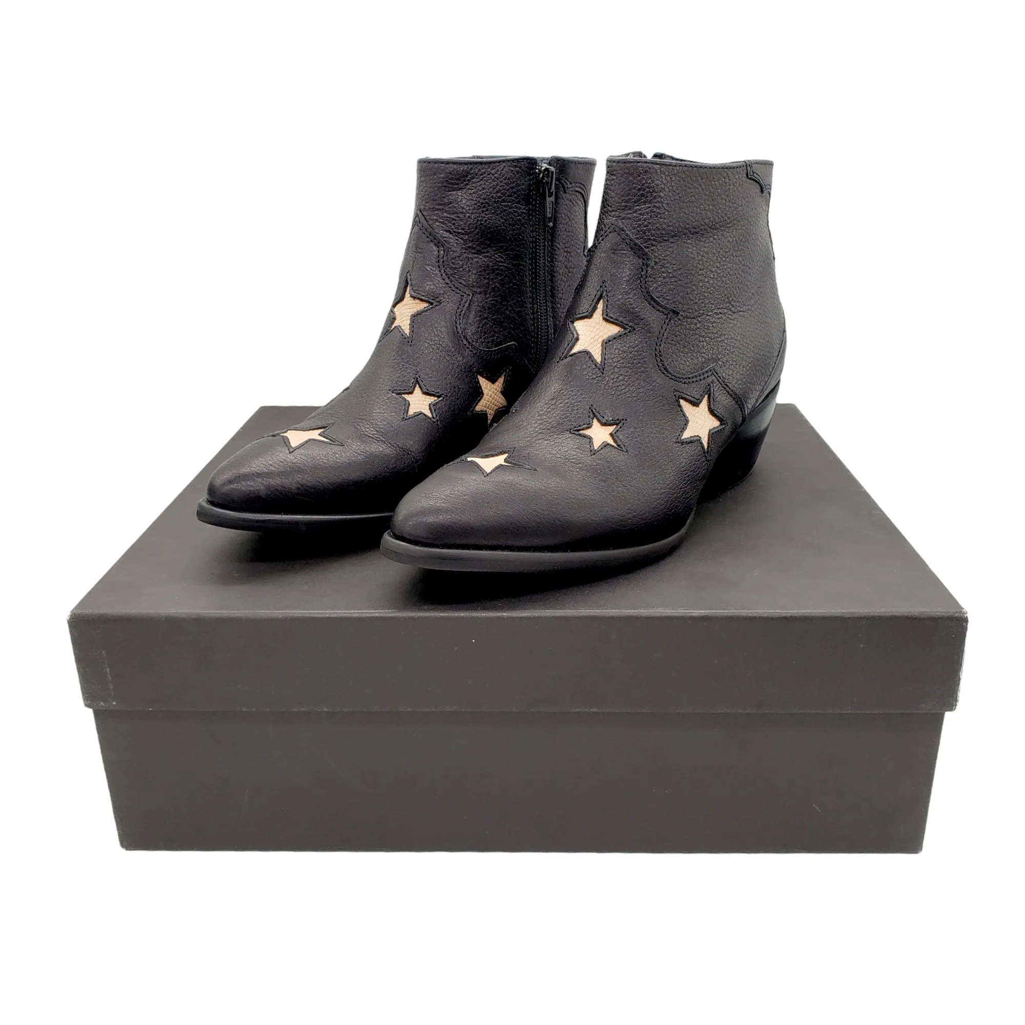 Hush Black Star Camber Ankle Boots