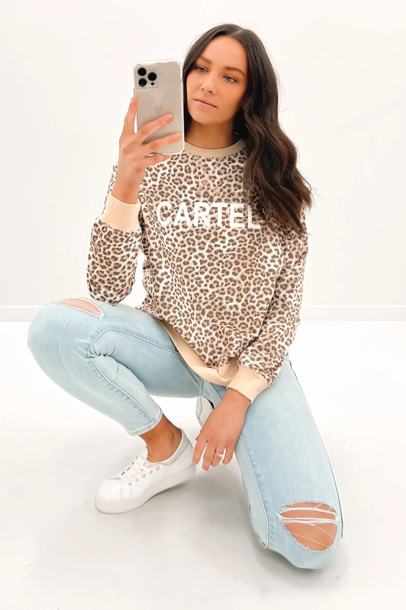 Izzy Sweater Mocha Leopard