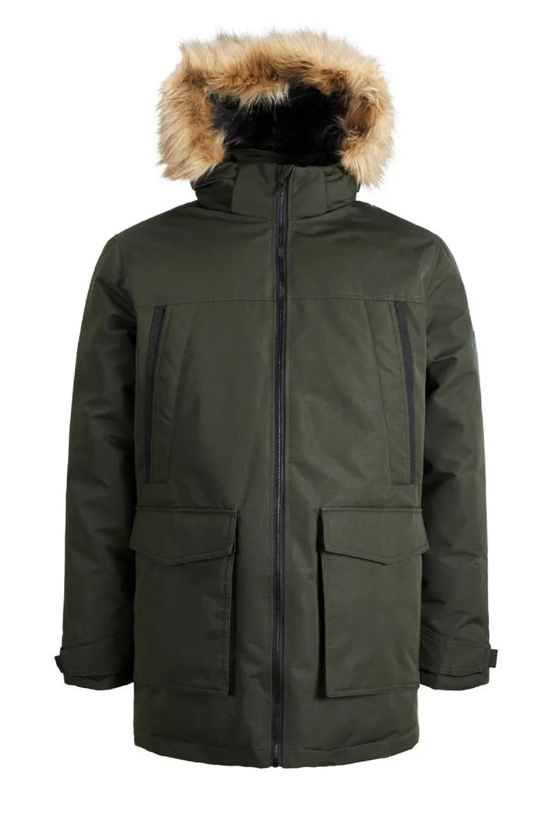 Jack & Jones Hooded Craft Parka Jacket Rosin