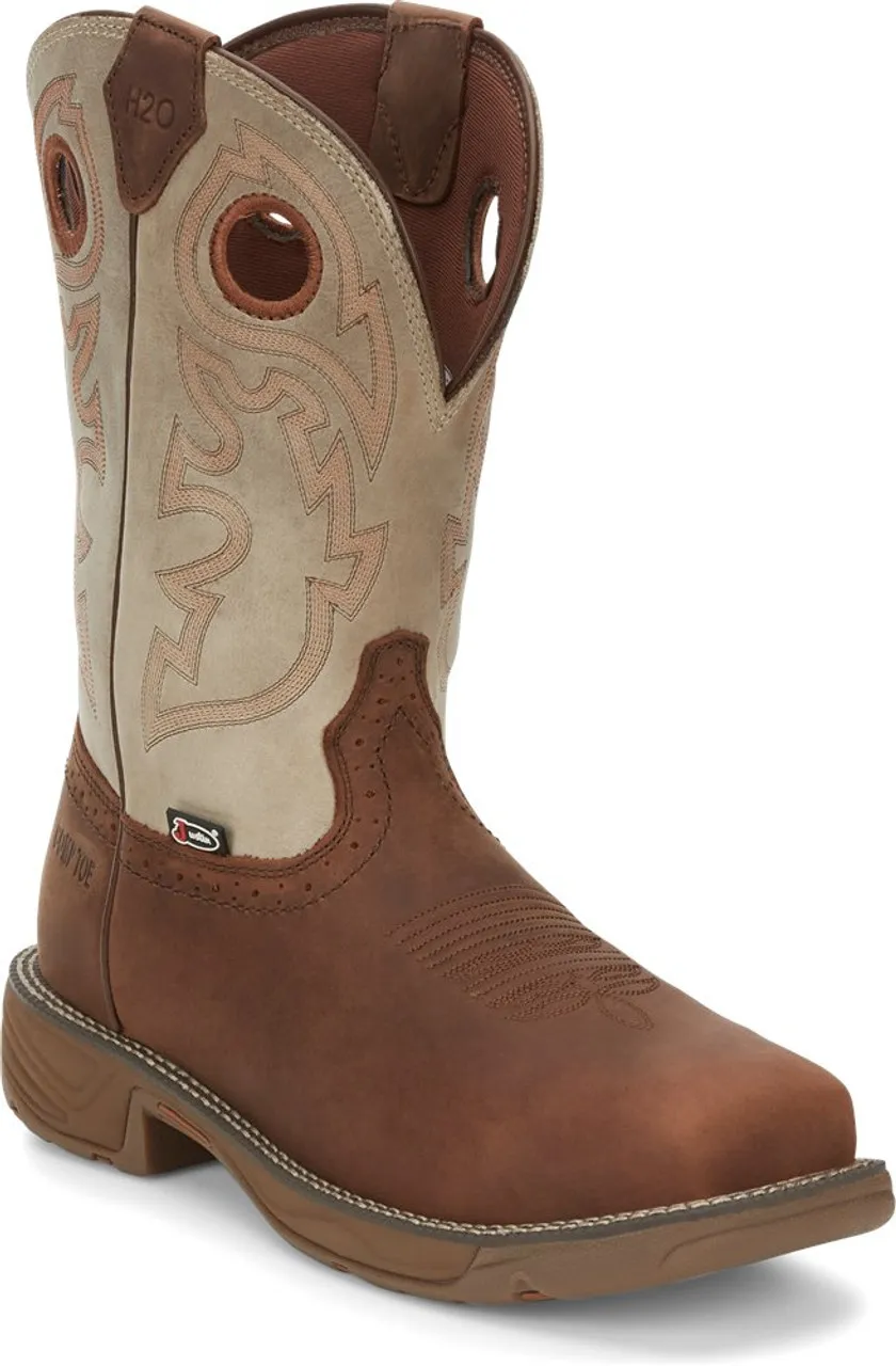 Justin Mens Boots WK4338  Rush Comp Toe Rust