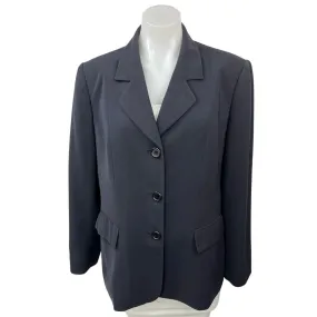 Kasper Womens Black Button Notch Collar Career Office Blazer Coat Jacket Sz 16P