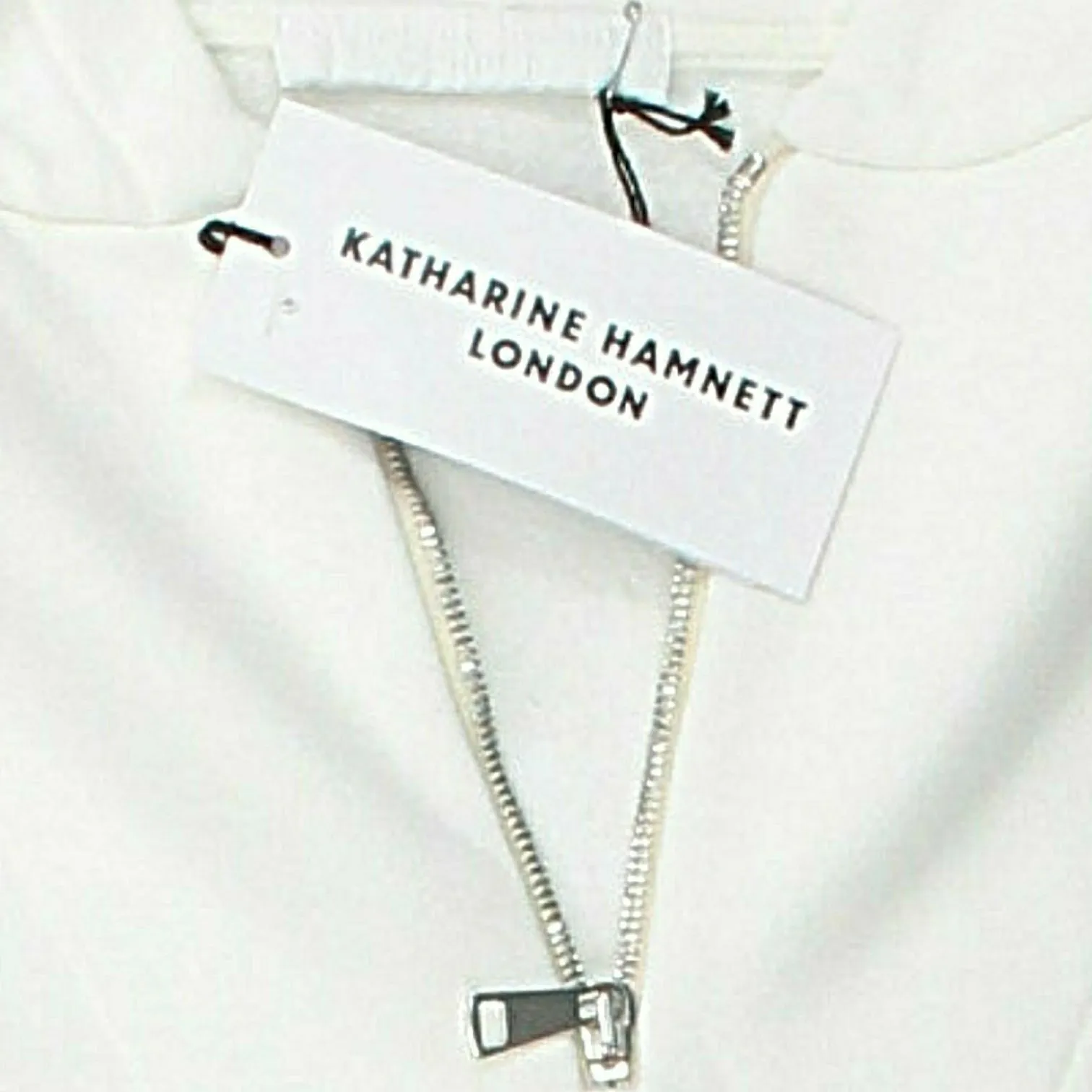 Katharine Hamnett White Rico 1/4 Zip Hoodie