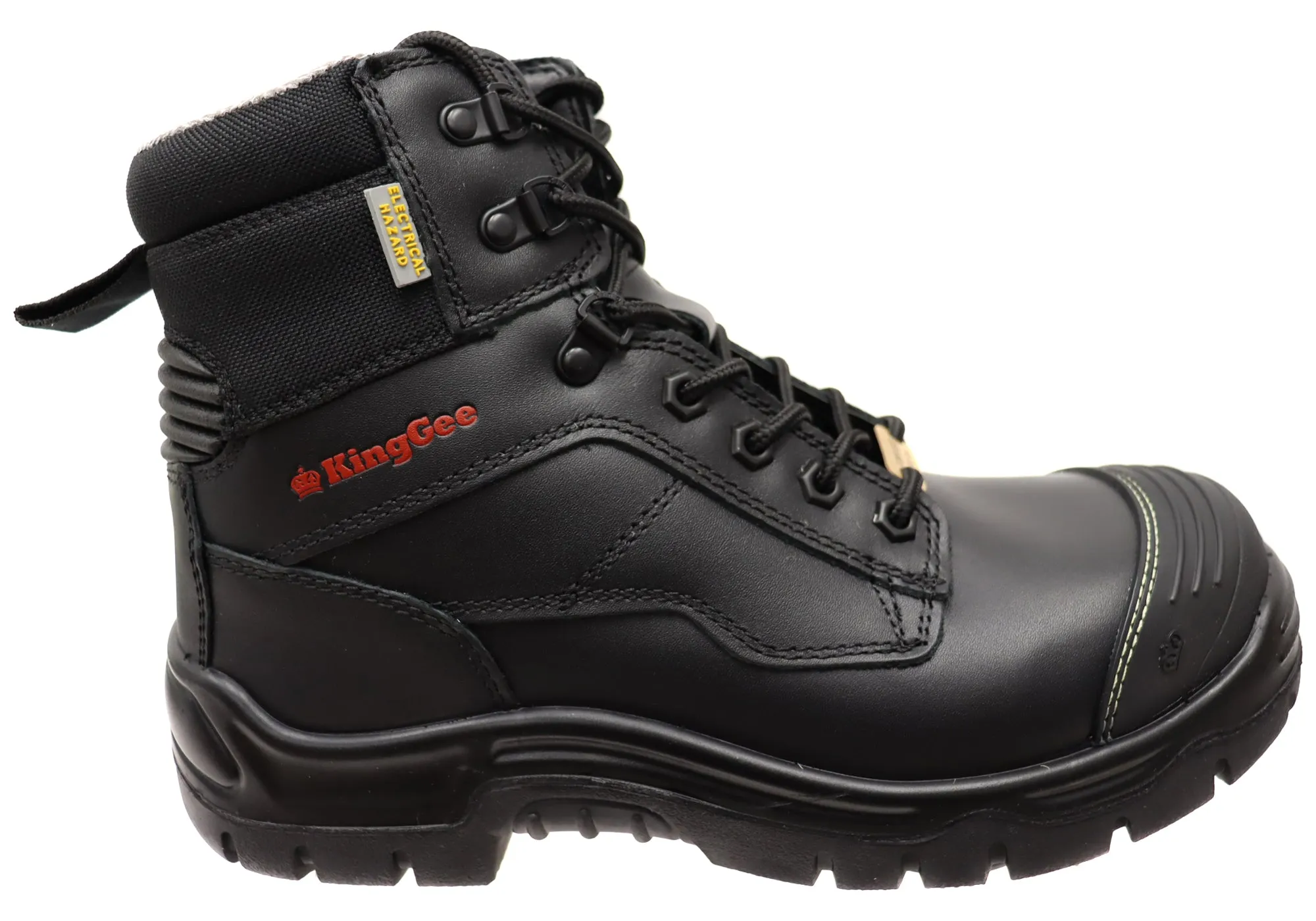 KingGee Mens Phoenix Zip Lace Composite Safety Work Boots