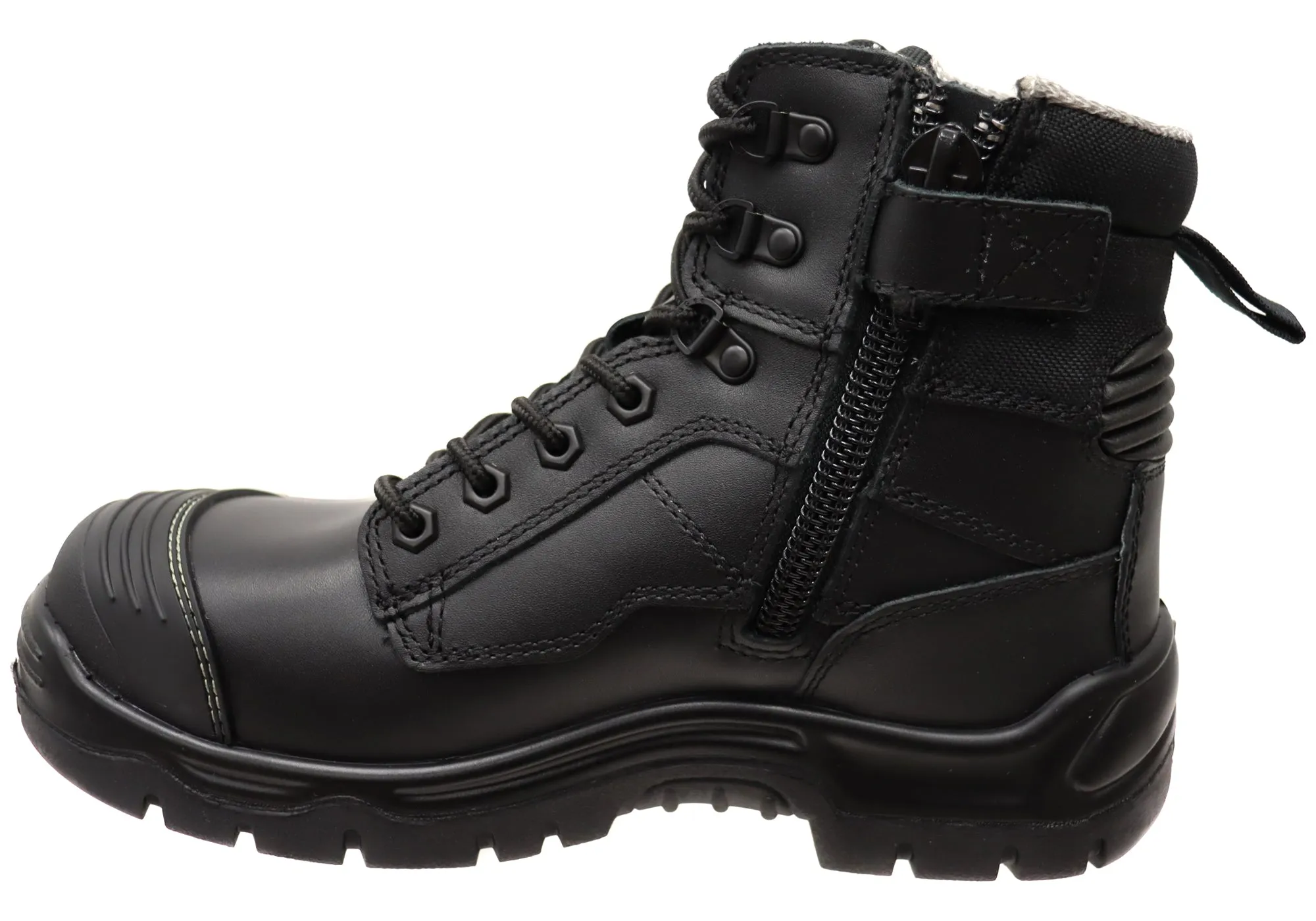 KingGee Mens Phoenix Zip Lace Composite Safety Work Boots