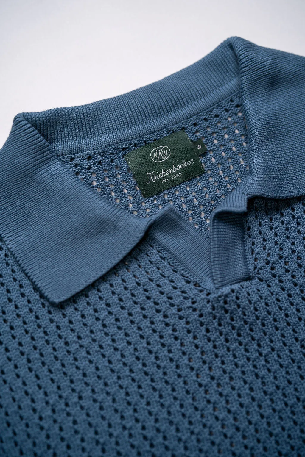 Knickerbocker Blue Cotton Yuma Polo.