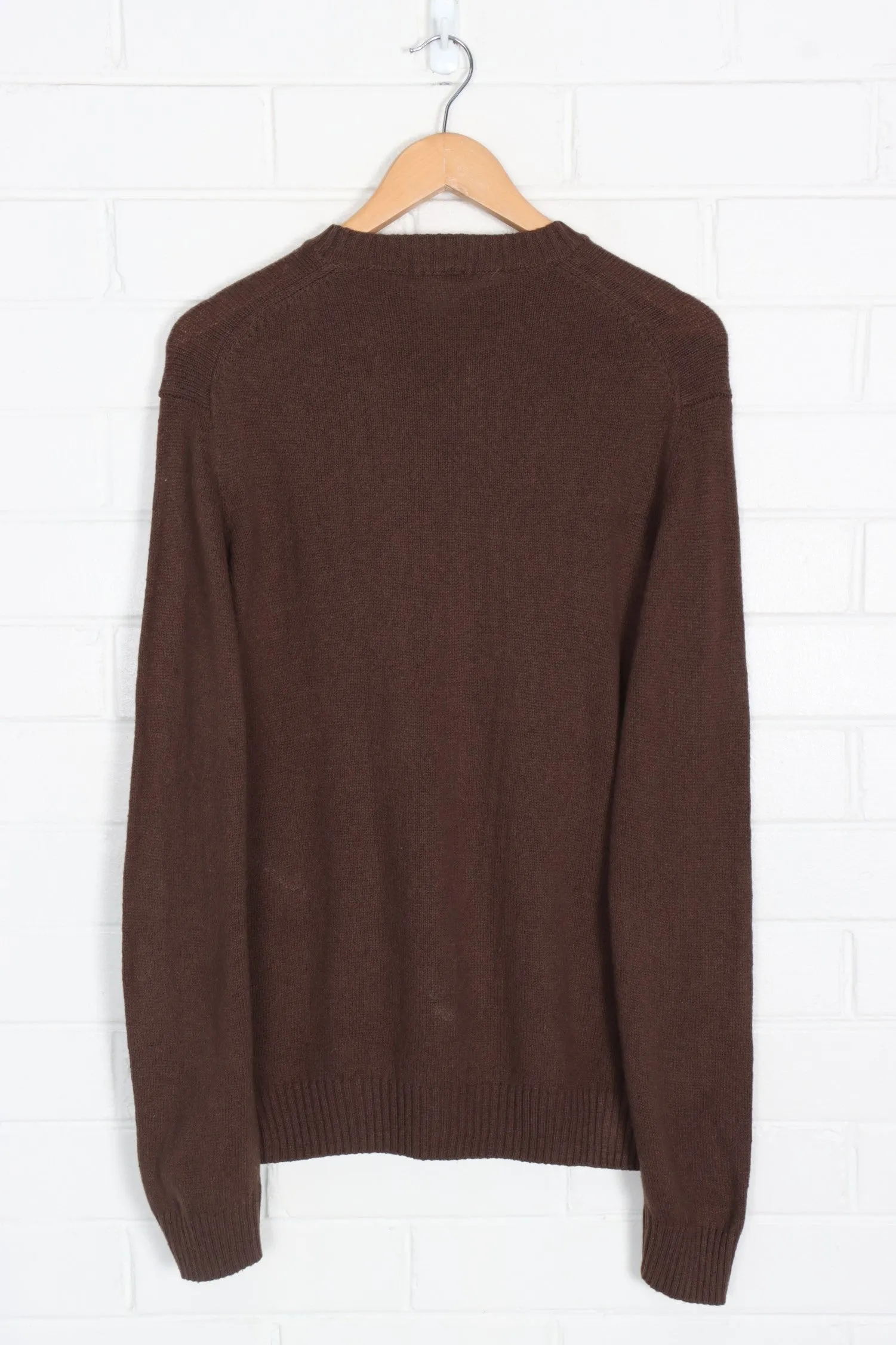 LACOTSE Brown Embroidered Knit Large