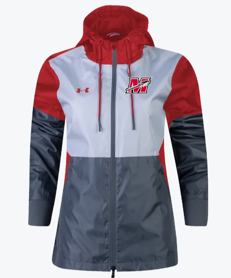 Ladies Under Armour Team Legacy Gray/Red Windbreaker - Sale!