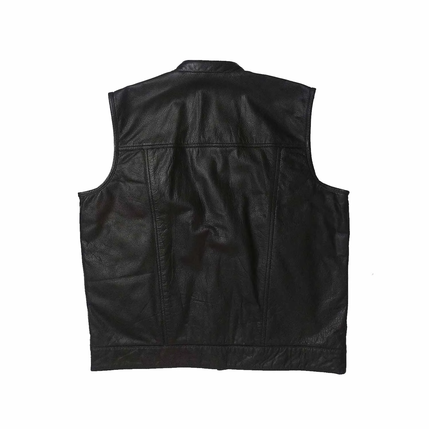 Leather motorcycle vest