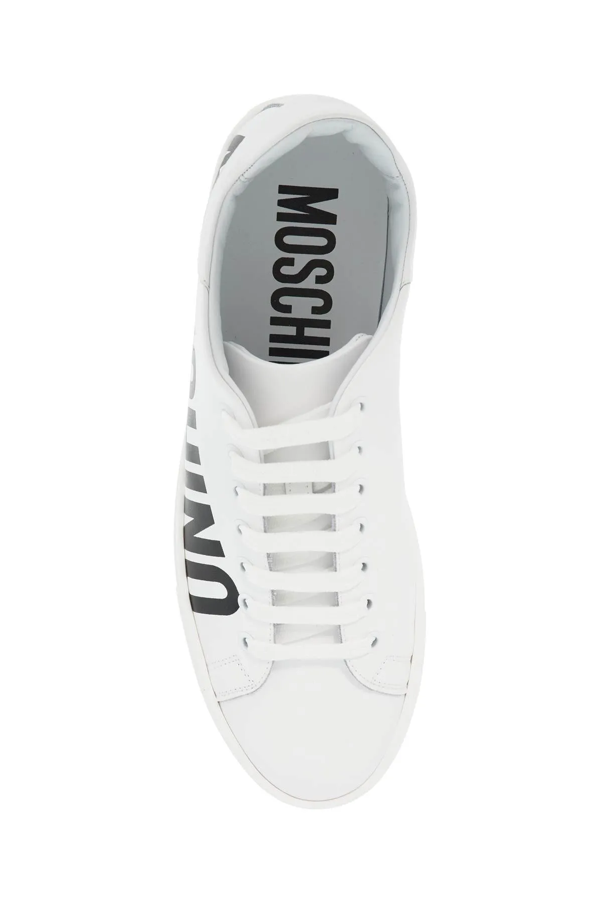 leather sneakers with logo print MB15012G1LGA0 BIANCO