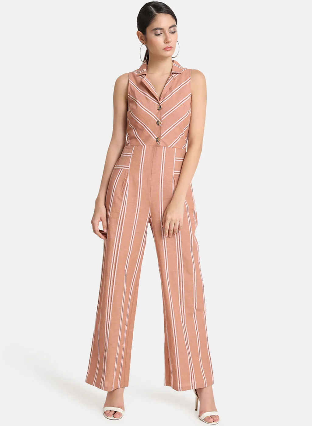 Linen Sleeveless Jumpsuit