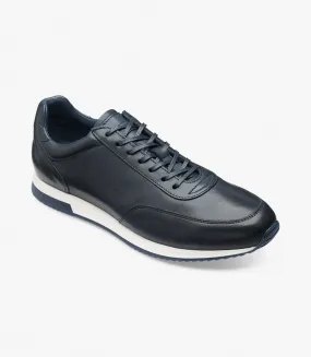 Loake Bannister Navy Leather Sneakers