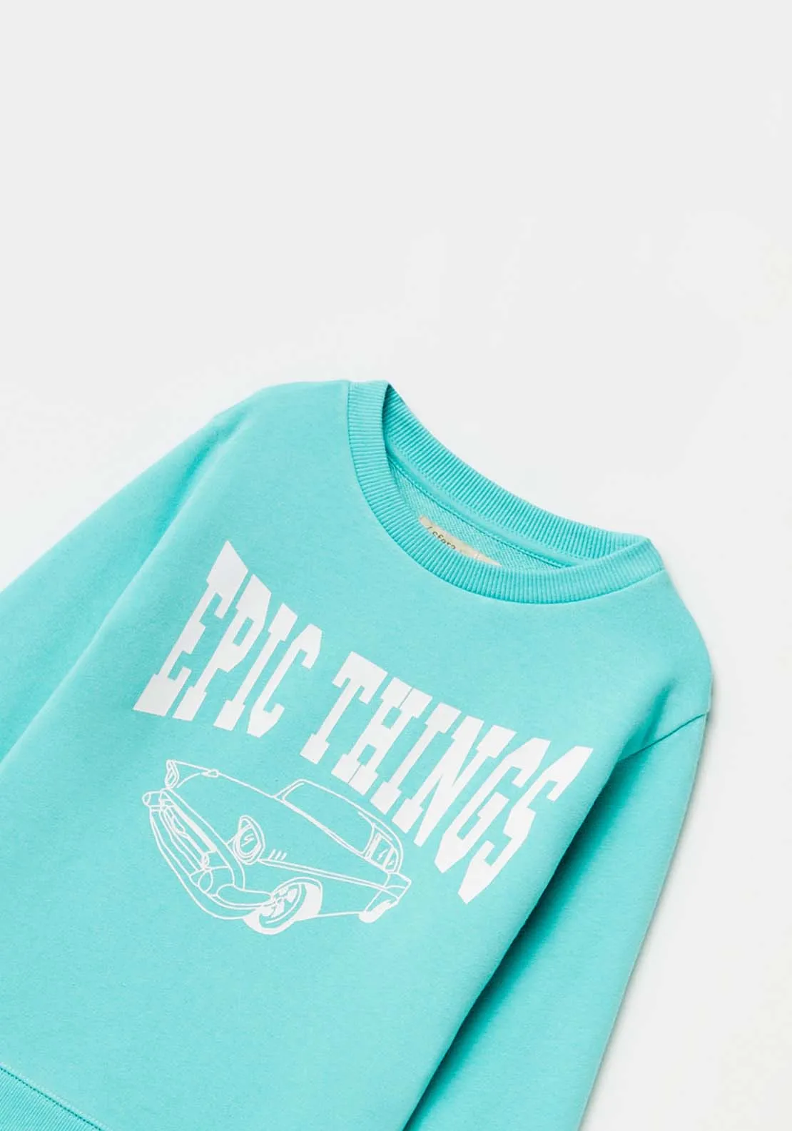 Long Sleeve Car Sweatshirt, Blue - Buy Now