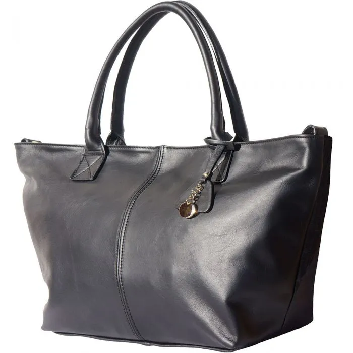 Loretta Leather Tote Bag - Double Handle