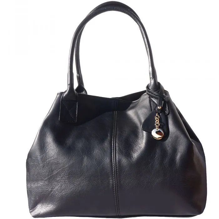 Loretta Leather Tote Bag - Double Handle