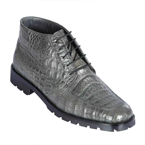 Los Altos Gray Caiman Belly Lugz Sole Mens Boots