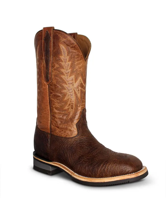 Lucchese Chocolate Rudy Peanut Cowhide Performance Boots