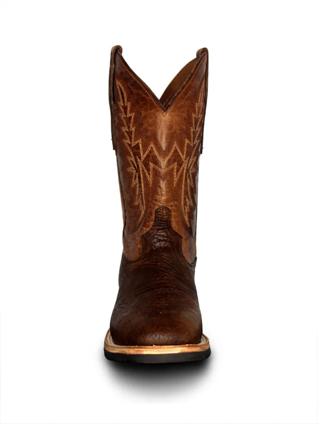 Lucchese Chocolate Rudy Peanut Cowhide Performance Boots