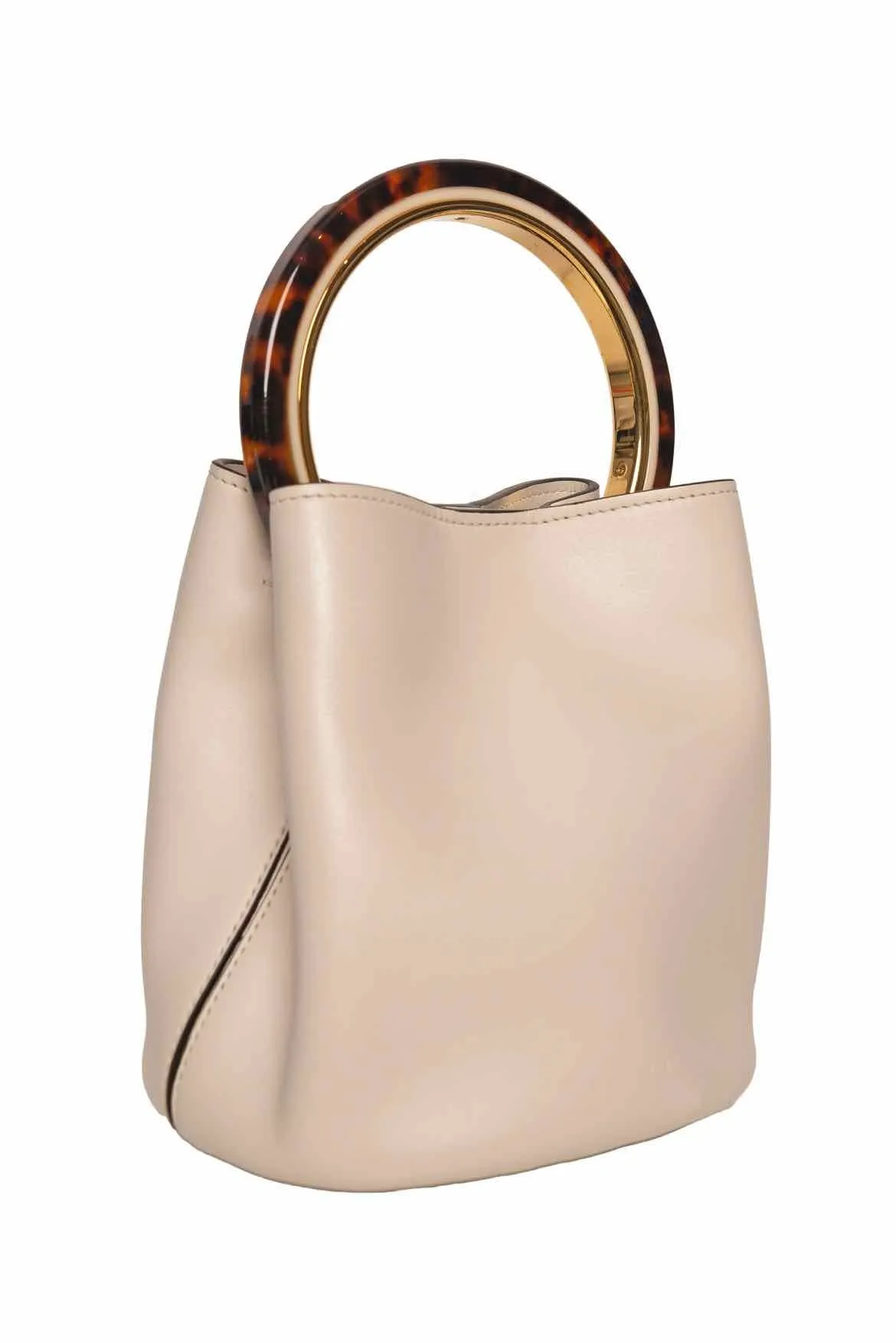 Marni Pannier Top Handle Leather Bucket Bag