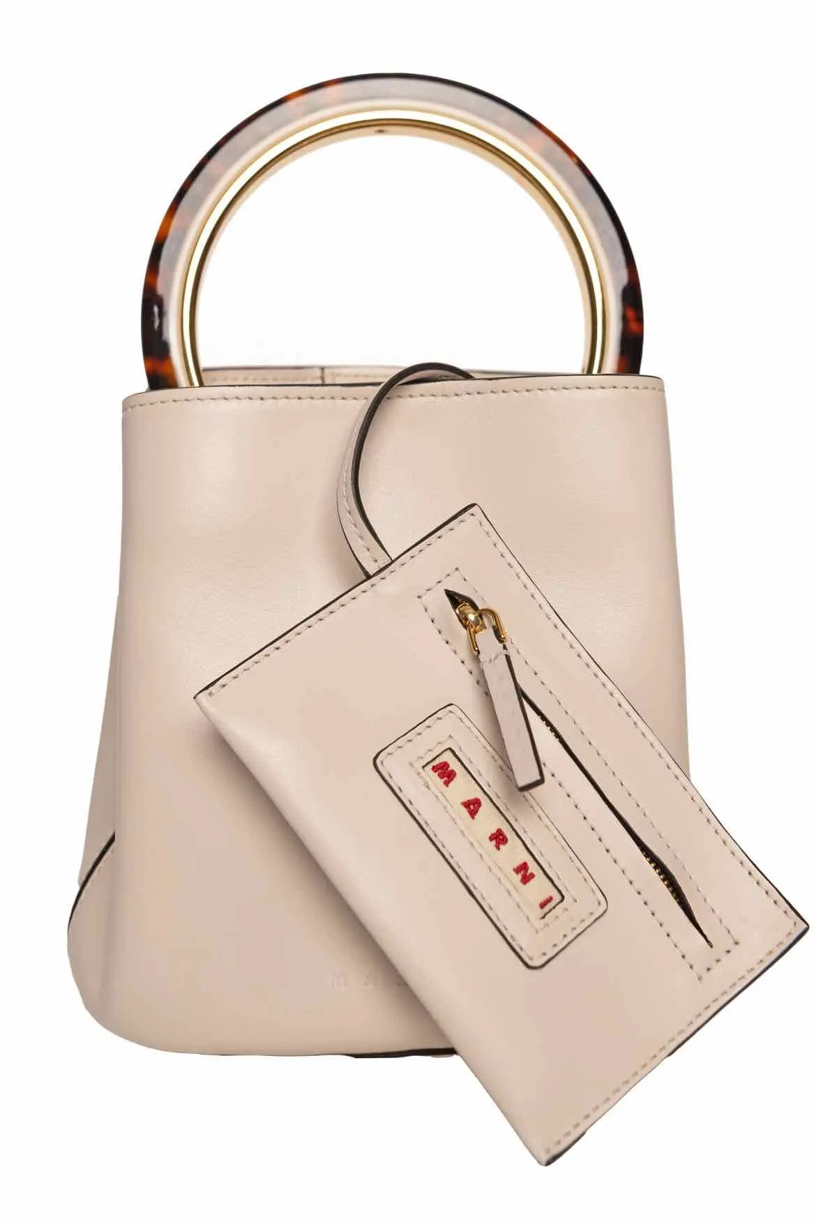 Marni Pannier Top Handle Leather Bucket Bag