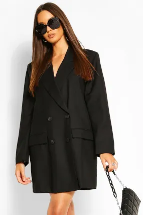 Masculine Oversized  Contrast Blazer Dress