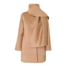 MAX MARA STUDIO Fiumana Scarf Peacoat - Camel