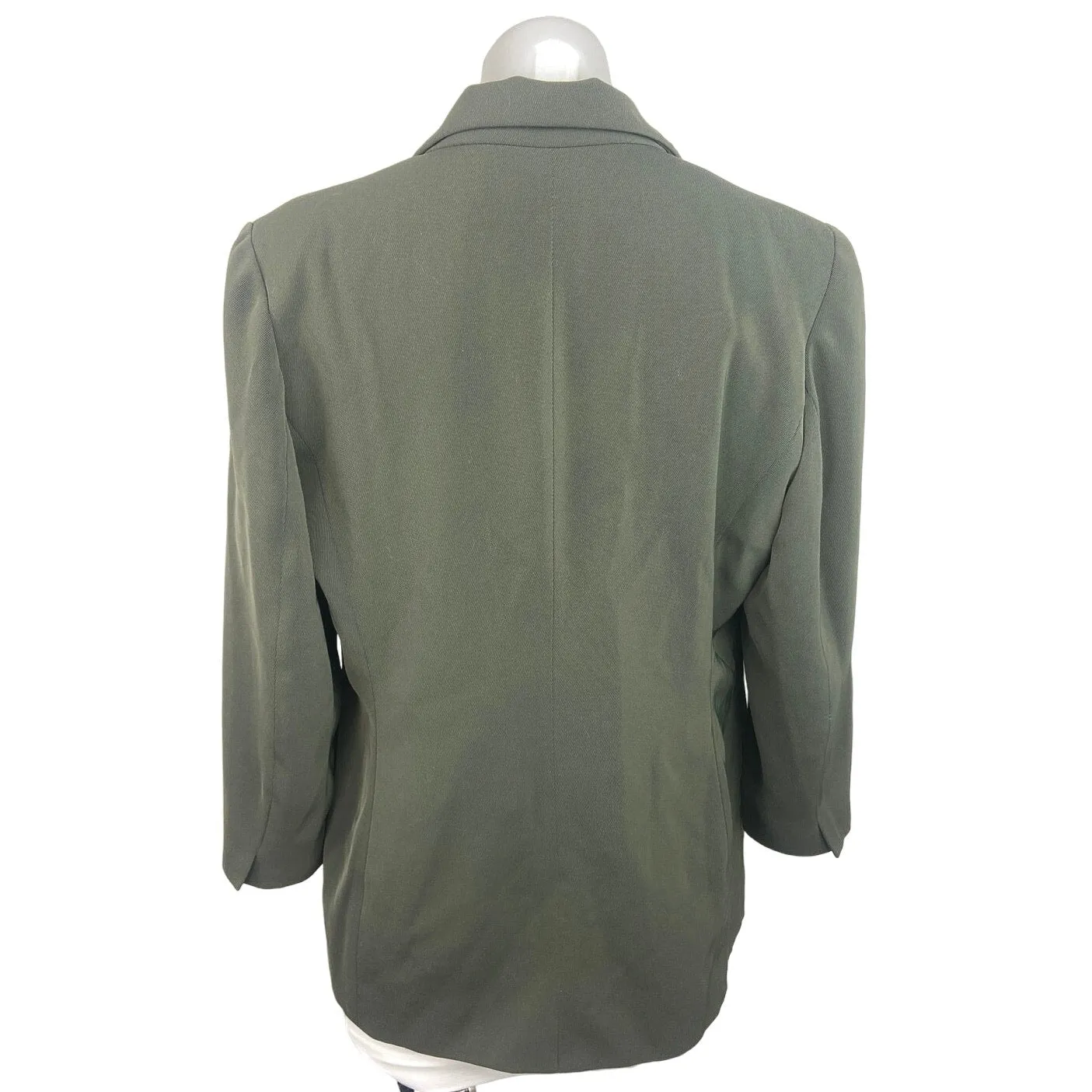 ME Mod Ecran Green One Button Long Sleeve Career Business Office Jacket Blazer 3