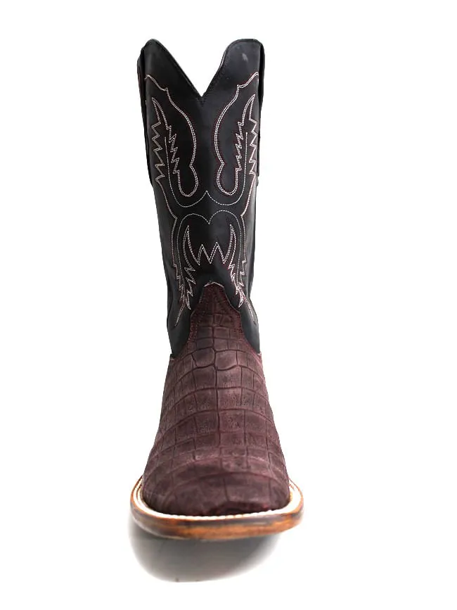 Men's Burgundy Caiman Belly Boots by Black Jack