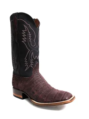 Men's Burgundy Caiman Belly Boots by Black Jack