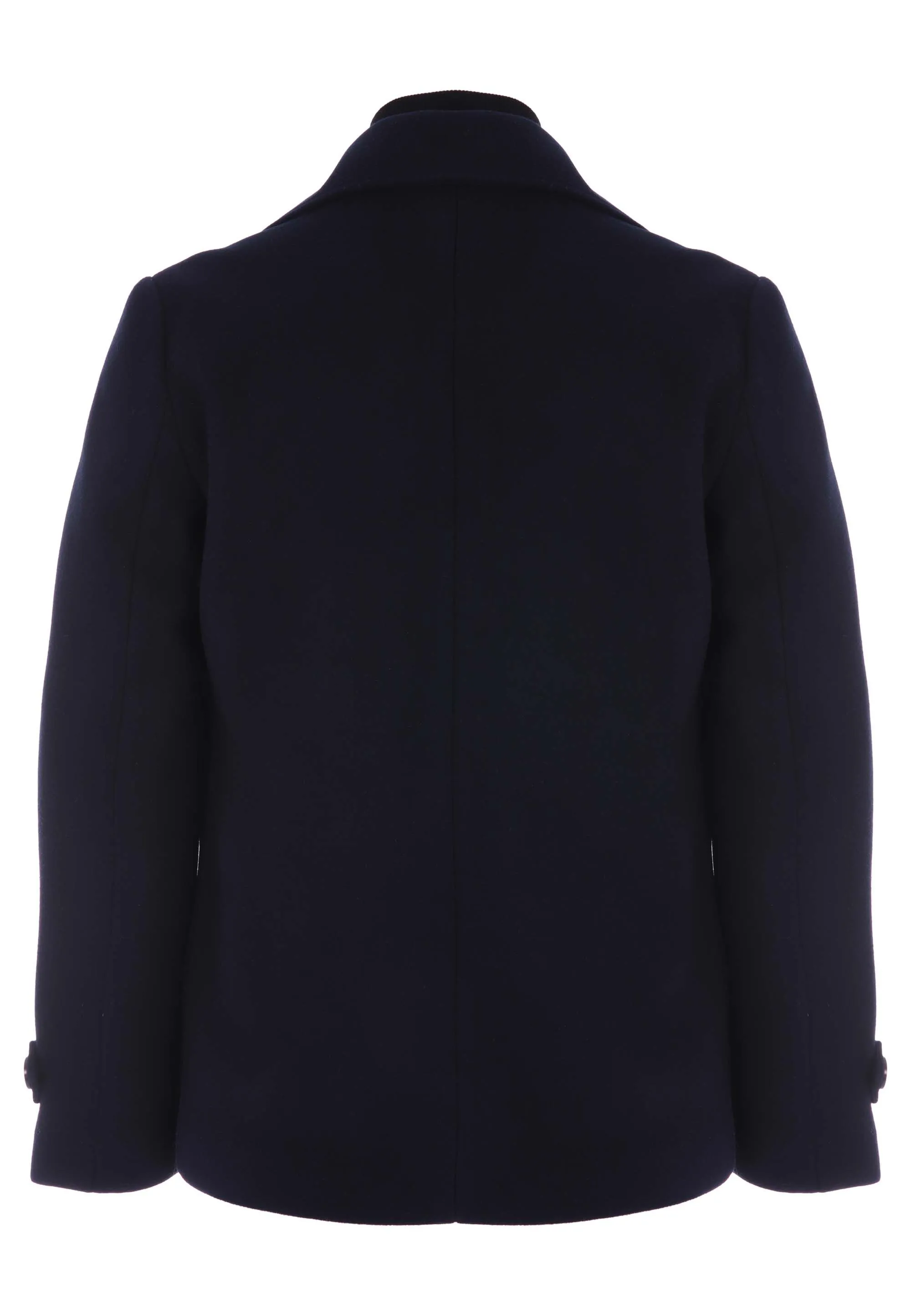 Mens Navy Plain Peacoat Jacket