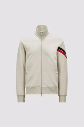 MONCLER Tricolor Zip-Up Sweatshirt with Trim