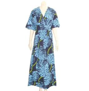 Monstera Leaf Kimono-style Dress