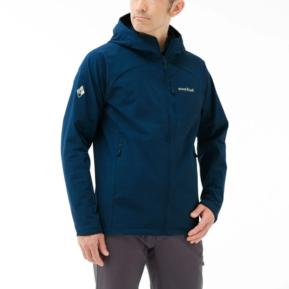 Montbell Jacket - Men's CLIMAPRO 200 Hooded Black | Wind Resistant | Water Repellent