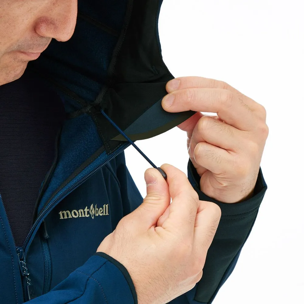 Montbell Jacket - Men's CLIMAPRO 200 Hooded Black | Wind Resistant | Water Repellent