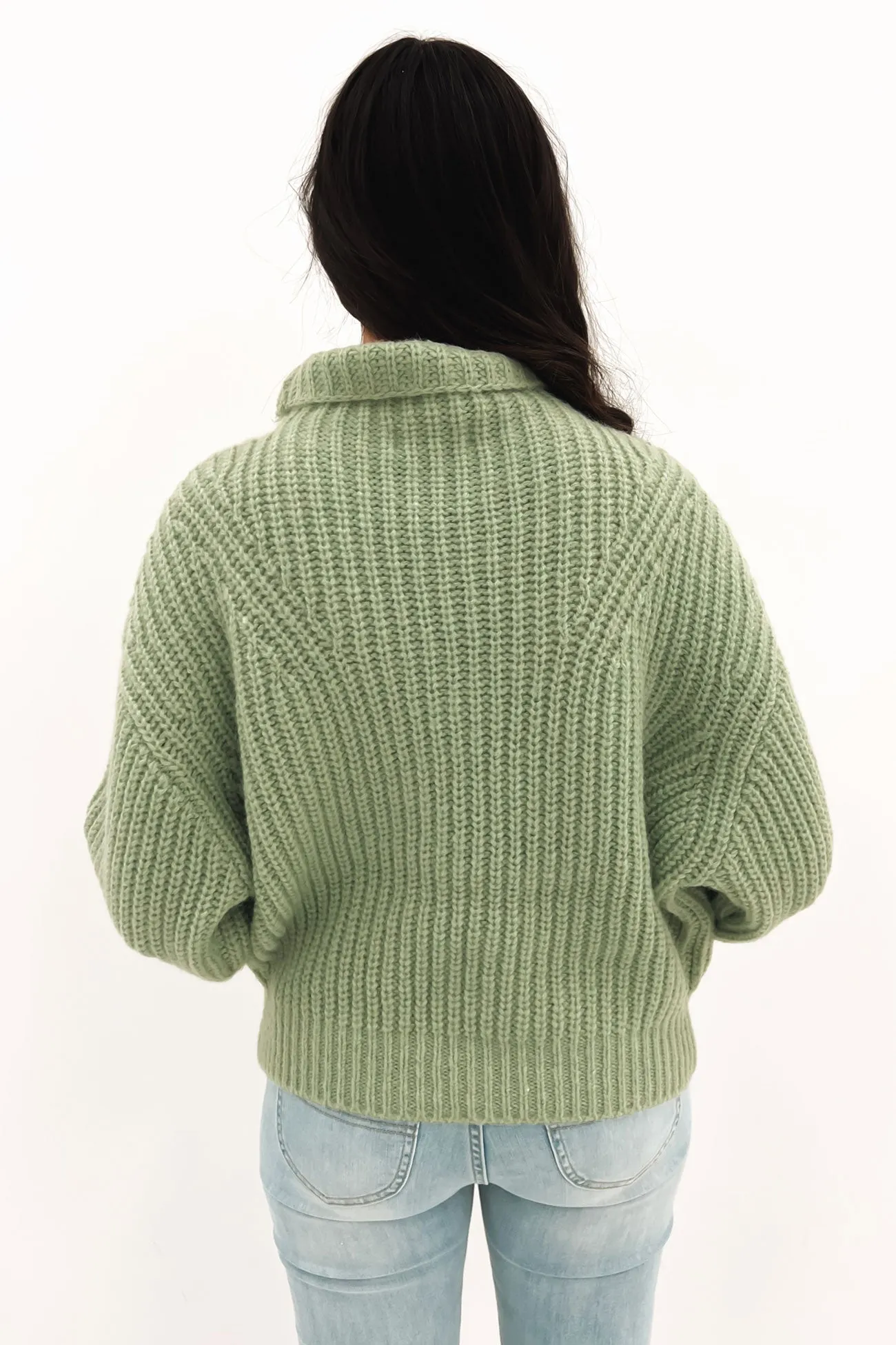 Natalie Knit Sweater Smoke Green