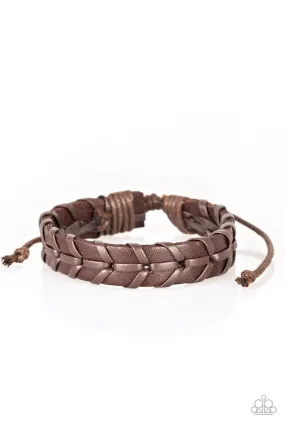 Nautical Navy Bracelet - Brown Urban Paparazzi.