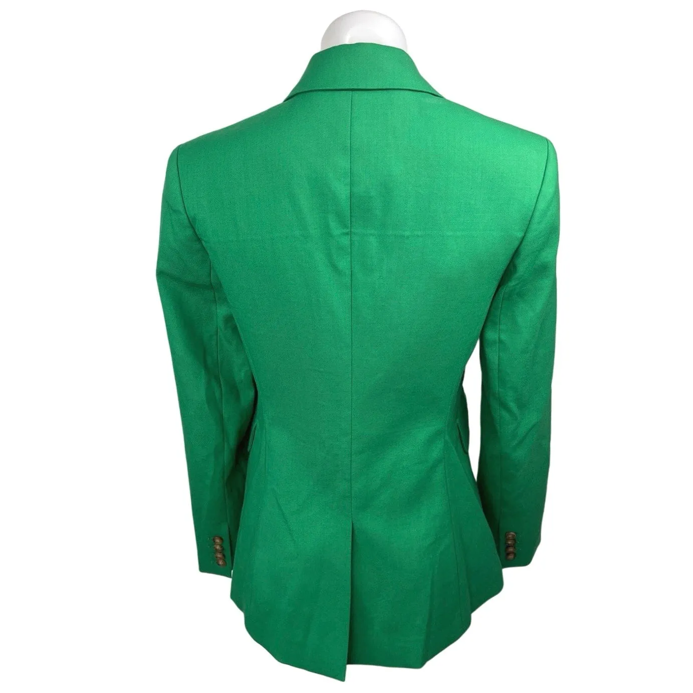 NEW Argent Green Seasonless Wool One Button Career Office Blazer Coat Jacket 2