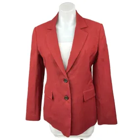 NEW Argent Red Wool Twill Two Button Career Office Business Blazer Coat Jacket 4