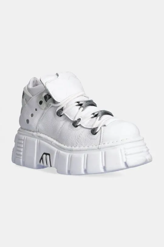 New Rock leather sneakers Napa Blanca + Vacuno Blanco + Tower Blanco white color M-106N-C27