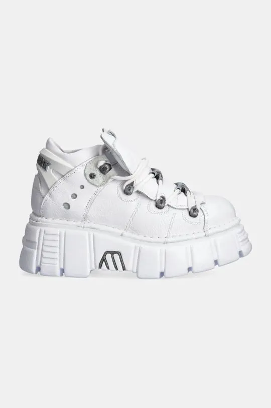 New Rock leather sneakers Napa Blanca + Vacuno Blanco + Tower Blanco white color M-106N-C27