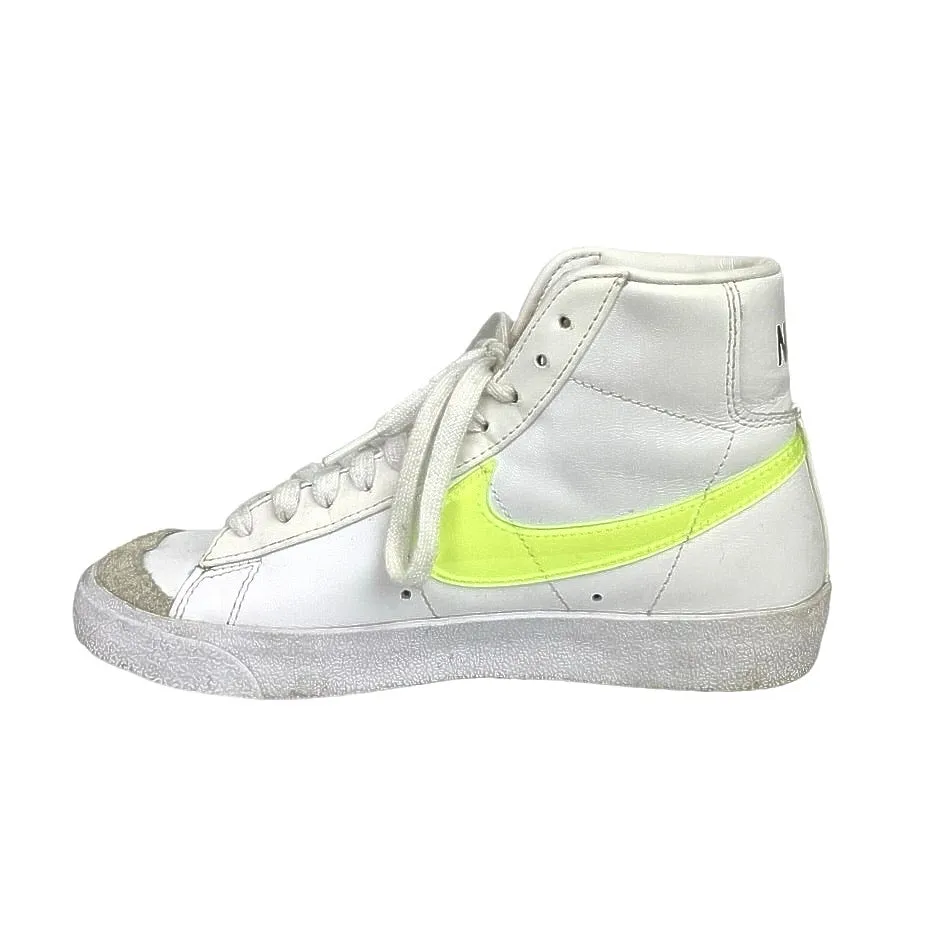 Nike Blazer Mid 77 White Lace Up Leather Trainers Walking Sneakers Shoes Sz 6.5