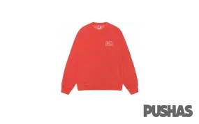 Nike Stussy Pigment Dyed Fleece Crew 'Habanero Red' 2023